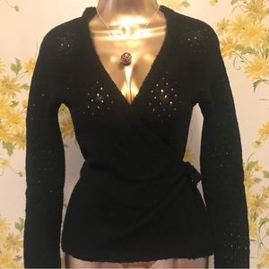 Elegant Black V-Neck Sweater